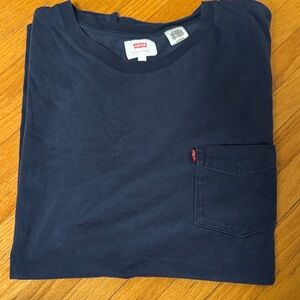 Levi's Navy Long Sleeve Tee